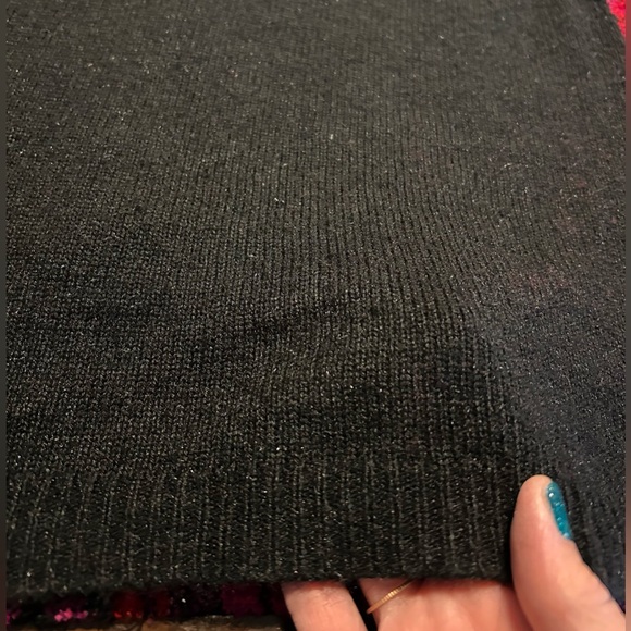 That's Me! Vintage Zip Up Sweater Vest, Plaid Black, Red, Pink - Picture 10 of 10